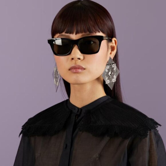 NEW GUCCI GG1299S 001 WOMEN'S BLACK CAT EYE SUNGLASSES BLACK GUCCI - Picture 5 of 9